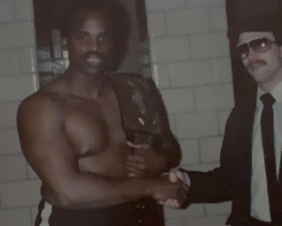 Tony Ulysses with manager “Playboy” Ronnie Hamilton